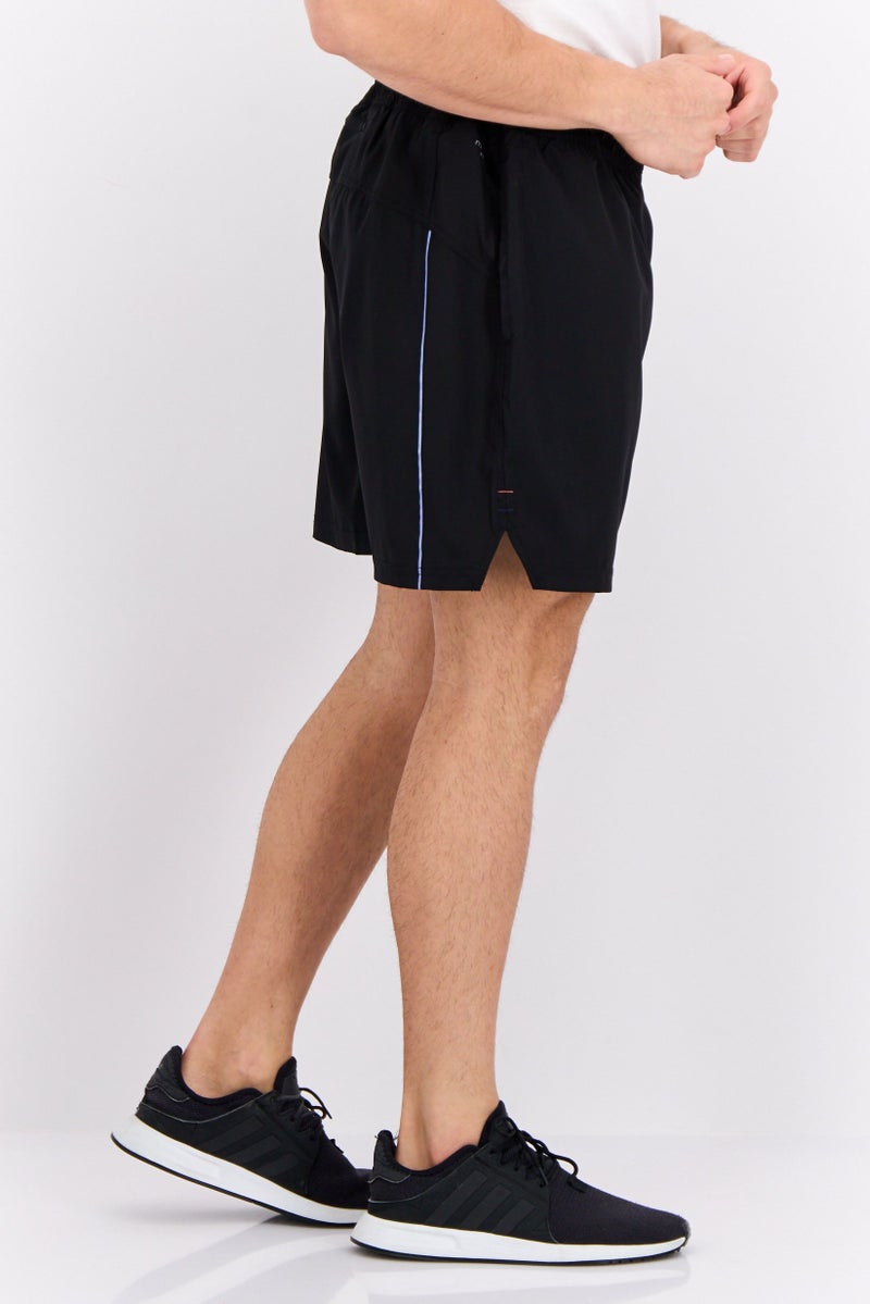 MOTION شورتات تدريب رياضية للرجال مع حبل سحب، أسود - Image 4